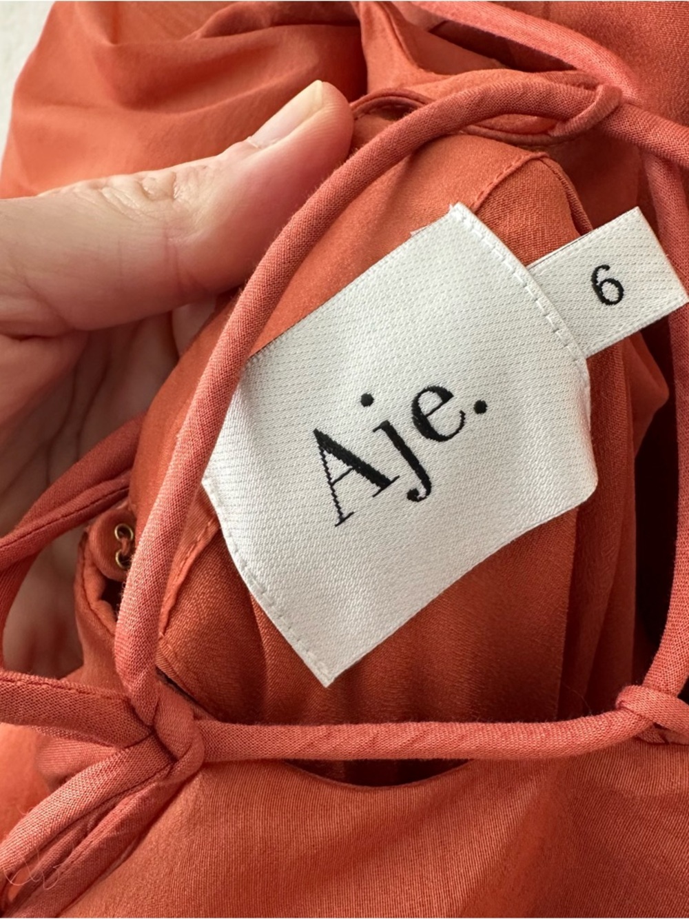 AJE PANDOREA LAYERED MAXI DRESS in Coral Clay SZ AUS 6 US 2 - Picture 6 of 10
